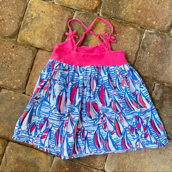 Lilly Pulitzer Girls Red Right Return Ana Dress XS - Picture 2 of 8